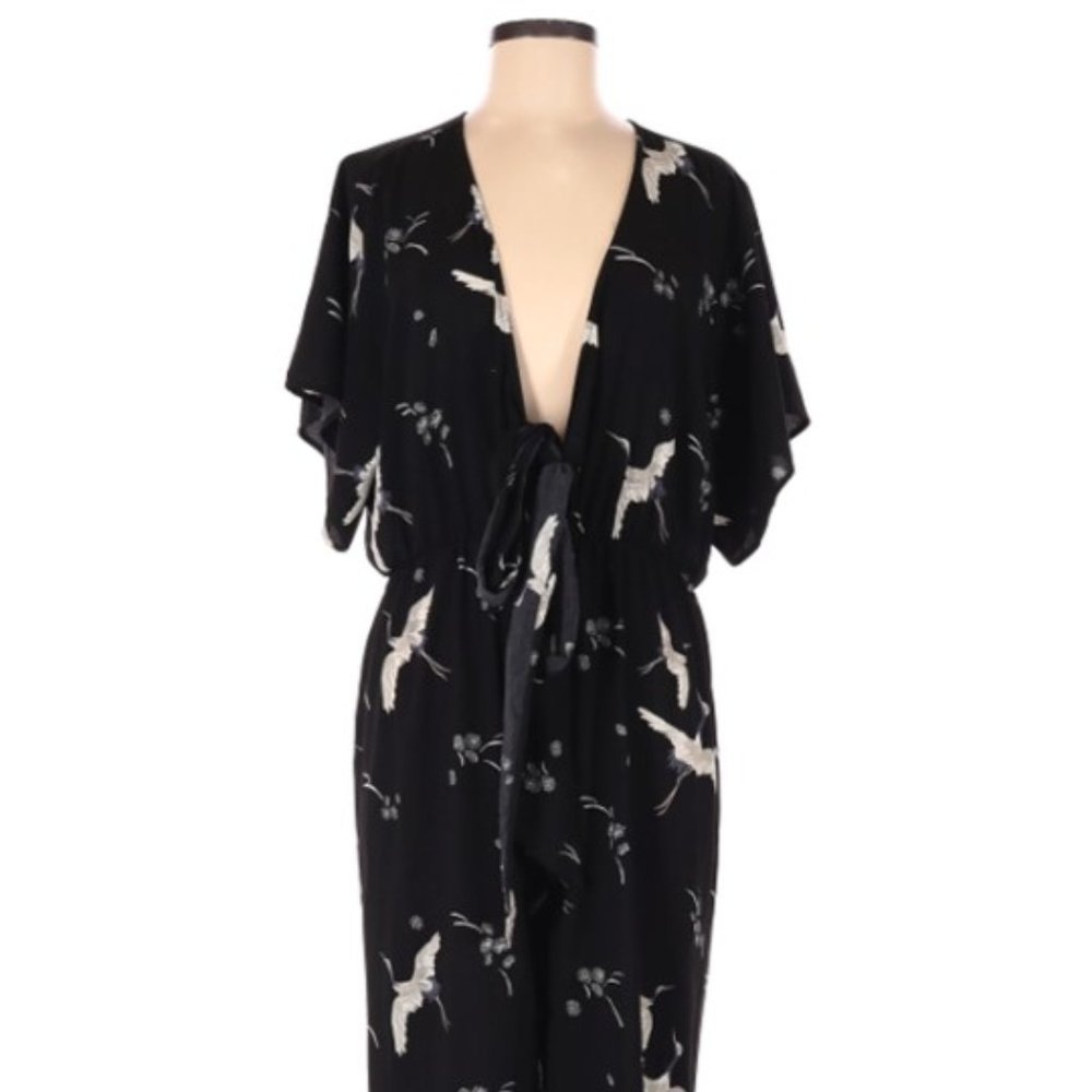 Leith Floral Black Jumpsuit
